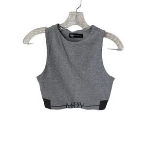 Maniere De Voir Logo Gray Sports Bra Top Size Small